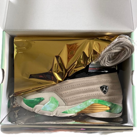 Air Jordan 14 Retro Low Women’s Aleali May ‘Fortune’ Size 9W / 7.5M DJ1034-200 - Picture 2 of 13